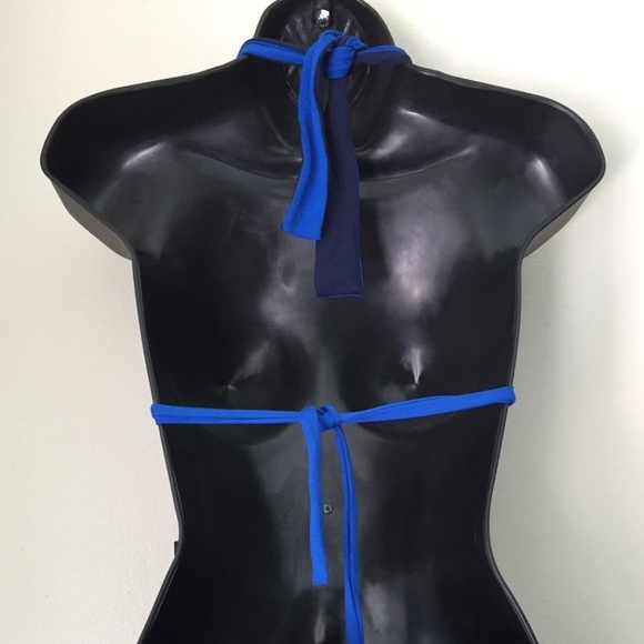 BCBG BIKINI SWIMSUIT REVERSIBLE NAVY BLUE - Picture 6 of 8